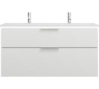 burgbad Eqio lavabo en fonte minérale avec 2 trous pour robinetterie, meuble sous-lavabo avec éclairage LED inclus, 1220x490x638mm, SHCT122F2009C0001G0146
