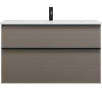 burgbad Eqio lavabo en fonte minérale avec meuble sous-lavabo, 1020x490x618mm, SHCB102F2010C0001G0252