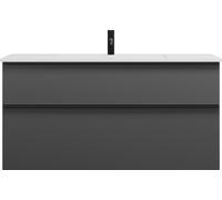 burgbad Eqio lavabo en fonte minérale avec meuble sous-lavabo, 1220x490x618mm, SHCB122F6584C0001G0252