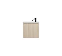 burgbad Eqio lavabo en fonte minérale avec meuble sous-lavabo, 520x310x498mm, SHCI052F3180C0001G0252, Couleur: Décor Chêne Cashmere / Décor Chêne Cashmere, Poignée Noir Mat G0252