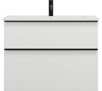 burgbad Eqio lavabo en fonte minérale avec meuble sous-lavabo, 820x490x618mm, SHCB082F2009C0001G0252