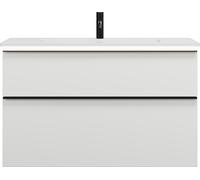 burgbad Eqio lavabo en fonte minérale avec meuble sous-lavabo et éclairage LED, 1020x490x638mm, SHCC102F2009C0001G0252