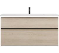 burgbad Eqio lavabo en fonte minérale avec meuble sous-lavabo et éclairage LED, 1220x490x638mm, SHCC122F3180C0001G0252