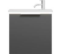 burgbad Eqio lavabo en fonte minérale avec meuble sous-lavabo et éclairage LED, 520x310x518mm, SHCJ052F6584C0001G0146