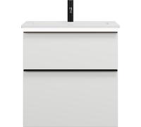 burgbad Eqio lavabo en fonte minérale avec meuble sous-lavabo et éclairage LED, 620x490x638mm, SHCC062F6582C0001G0252