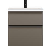 burgbad Eqio lavabo en fonte minérale avec meuble sous-lavabo et éclairage LED, 620x490x638mm, SHCC062F2010C0001G0252