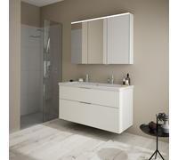 Burgbad Eqio Meuble avec plan vasque et armoire de toilette, SFAO123LF6582C0001G0146,