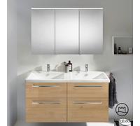 Burgbad Eqio Meuble avec plan vasque et armoire de toilette, SFAQ123LF5662C0001P95,
