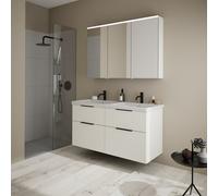 Burgbad Eqio Meuble avec plan vasque et armoire de toilette, SFAQ123LF6582C0001G0200,