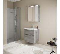 Burgbad Eqio Meuble avec vasque à poser et armoire de toilette, SFAN065F6015C0001G0146,