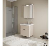 Burgbad Eqio Meuble avec vasque à poser et armoire de toilette, SFAN065F6583C0001G0146,