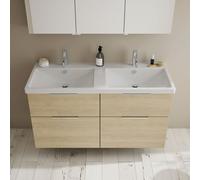 Burgbad Eqio Meuble avec vasque en céramique, 4 tiroirs, SEYT123F3180C0001G0146,