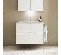 burgbad Eqio lavabo en fonte minérale avec meuble sous-lavabo, 820x490x618mm, SHCB082F2009C0001G0146