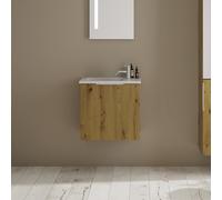 burgbad Eqio lavabo en fonte minérale avec meuble sous-lavabo, 520x310x498mm, SHCI052F5662C0001G0146