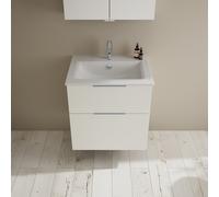 Burgbad Eqio Meuble avec vasque slim en céramique, 2 tiroirs, SHBT062F2009C0001G0146,