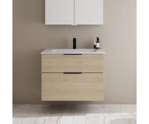 Burgbad Eqio Meuble avec vasque slim en céramique, 2 tiroirs, SHBT082F3180C0001G0200,