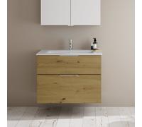Burgbad Eqio Meuble avec vasque slim en céramique, 2 tiroirs, SHBT082F5662C0001G0146,