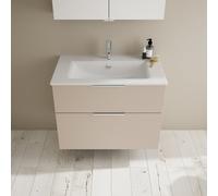 Burgbad Eqio Meuble avec vasque slim en céramique, 2 tiroirs, SHBT082F6583C0001G0146,