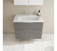 Burgbad Eqio Meuble avec vasque slim en céramique, 2 tiroirs, SHBT082F6584C0001G0146,