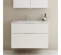 Burgbad Eqio Meuble avec vasque slim en céramique, 2 tiroirs, SHBT092F6582C0001G0146,