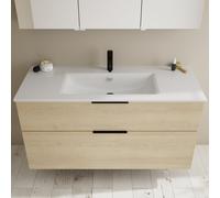 Burgbad Eqio Meuble avec vasque slim en céramique, 2 tiroirs, SHBT122F3180C0001G0200,