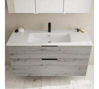 Burgbad Eqio Meuble avec vasque slim en céramique, 2 tiroirs, SHBT122F6015C0001G0200,