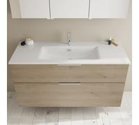 Burgbad Eqio Meuble avec vasque slim en céramique, 2 tiroirs, SHBT122F6423C0001G0146,