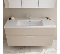 Burgbad Eqio Meuble avec vasque slim en céramique, 2 tiroirs, SHBT122F6583C0001G0146,