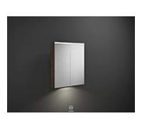 Burgbad Eqio meuble miroir SPGT065F2012 65 x 80 x 17 cm, décor marron truffe