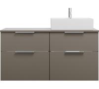 burgbad Eqio meuble sous-lavabo avec plan de toilette, découpe à droite, 4 tiroirs, largeur 1200mm, SGUU120RF2010G0146
