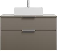 burgbad Eqio meuble sous-lavabo avec plan de toilette, découpe au centre, 2 tiroirs, largeur 1000mm, WXXH100F2010G0146
