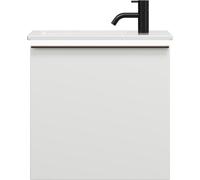 burgbad Eqio Slim lavabo en céramique avec meuble sous-lavabo et éclairage LED, 520x310x520mm, SHCH052F2009C0001G0252