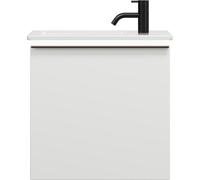 burgbad Eqio Slim lavabo en céramique avec meuble sous-lavabo et éclairage LED, 520x310x520mm, SHCH052F6582C0001G0252