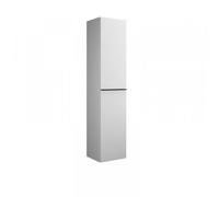 burgbad Fiumo armoire haute, avec 2 portes, charnière de porte à droite, 1600 x 350mm, HSLW035RF3958G0146, Couleur: Graphite doux mat / Graphite doux mat, poignée chromée G0146
