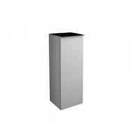 burgbad Fiumo armoire mi-hauteur, avec 1 porte, charnière de porte à gauche, 960 x 350mm, UHEH035LF3958G0146, Couleur: Graphite doux mat / Graphite doux mat, poignée chromée G0146