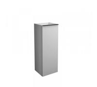 burgbad Fiumo armoire mi-hauteur, avec 1 porte, charnière de porte à gauche, 960 x 350mm, UHEK035LF3958G0146, Couleur: Graphite doux mat / Graphite doux mat, poignée chromée G0146