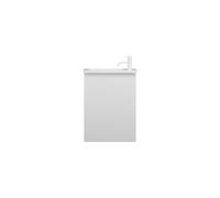 burgbad Fiumo, lavabo en fonte minérale avec meuble sous-lavabo, largeur 470 mm, SGGU047LF3956G0223, Couleur: Blanc mat / Blanc mat, poignée blanche mat G0223