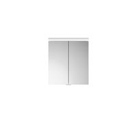 burgbad Lin20 Armoire de toilette avec éclairage LED et éclairage LED du lavabo, 2 portes, 600x700x170mm, SPQL060F5375, Couleur: Blanc mat