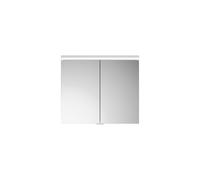 burgbad Lin20 Armoire de toilette avec éclairage LED et éclairage LED du lavabo, 2 portes, 800x700x170mm, SPQL080F5375, Couleur: Blanc mat