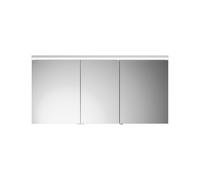 burgbad Lin20 armoire de toilette éclairage LED, 3 portes, porte du milieu butée à droite, 1400x700x170mm, SPQK140LF5357, Couleur: Cendres Dekor Cappuccino