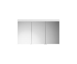 burgbad Lin20 armoire de toilette éclairage LED, 3 portes, porte du milieu butée à gauche 1200x700x170mm, SPQK120RF5355, Couleur: Chêne décor Cachemire