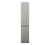 burgbad Lin20 Armoire haute sur pied avec 2 portes, éclairage intérieur LED, tiroirs intérieurs, charnières à droite, 400x345x2000mm, HSPN040RF5352, Couleur: Gris basalte mat avec chant laser