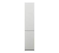 burgbad Lin20 Armoire haute sur pied avec 2 portes, éclairage intérieur LED, tiroirs intérieurs, charnières à droite, 400x345x2000mm, HSPN040RF5351, Couleur: Blanc mat avec bord laser
