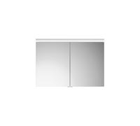 burgbad Lin20 Armoires de toilette avec éclairage LED, 2 portes, 1000x700x170mm, SPQK100F5352, Couleur: Gris basalte mat avec chant laser