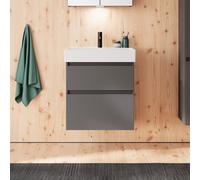 Burgbad Lin20 Meuble avec lave-mains, 2 tiroirs, SGHB063F5381C0001,