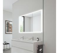 Burgbad RL20 Armoire de toilette, 3 portes avec découpe en verre transparent, SPVN120LF6947G0290,