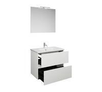 burgbad Rocio Ensemble miroir avec lampe LED, lavabo et meuble sous-lavabo, largeur 800mm, SGYP080F6223C0001, Couleur: Blanc mat