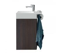 burgbad Yumo lavabo en fonte minérale avec meuble sous-lavabo, largeur : 505 mm, version gauche, SFKP051LF3193G0179, Couleur: Acrylique Blanc Brillant / Mélamine Blanc Brillant Brillant
