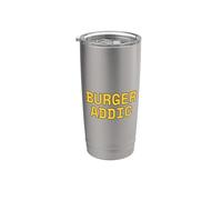 Burger Addict Funny Fast Food Lover Lover Foodie Gobelet isotherme en acier inoxydable double paroi