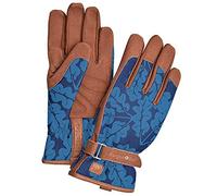 Burgon & Ball Love The Glove Gants de jardinage pour femme Motif feuilles de chêne Bleu marine Taille S/M
